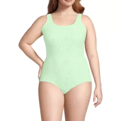 Women's Tugless Low Leg Lace One Piece Swimsuit