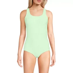Women's Tugless Low Leg Lace One Piece Swimsuit