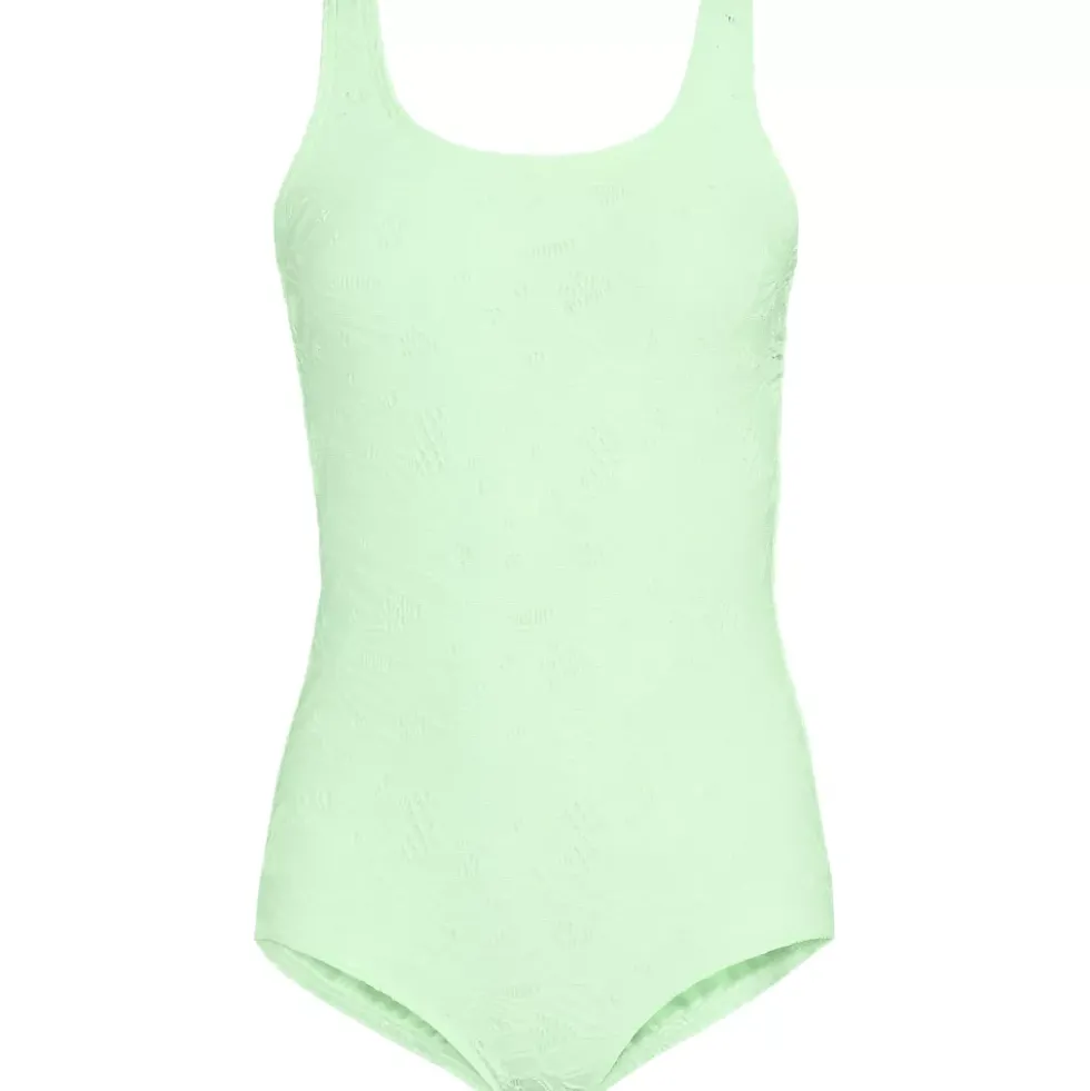 Women's Tugless Low Leg Lace One Piece Swimsuit