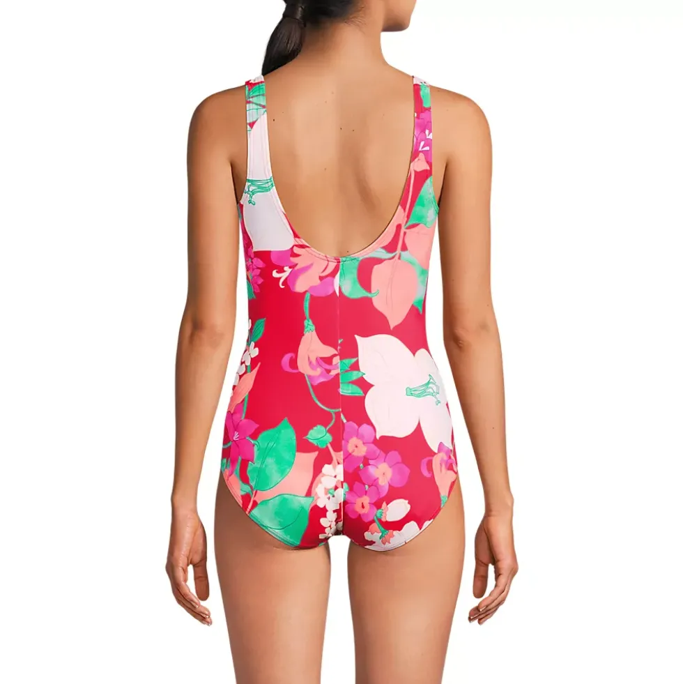 Women's Tugless Low Leg One Piece Swimsuit