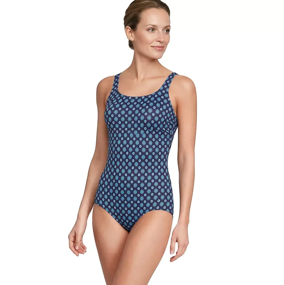 Women's Tugless Low Leg One Piece Swimsuit