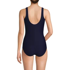 Women's Tugless Low Leg Ribbed One Piece Swimsuit