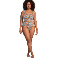 Women's Tugless Midkini Top and High Waisted Bottom Swimsuit Set