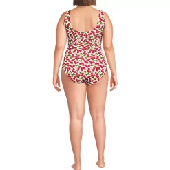 Women's Tugless Midkini Top and High Waisted Bottom Swimsuit Set