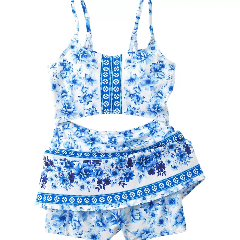 Women's Tugless Monokini Swim Dress Swimsuit