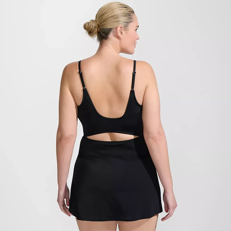 Women's Tugless Monokini Swim Dress Swimsuit