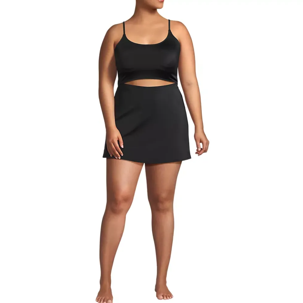 Women's Tugless Monokini Swim Dress Swimsuit