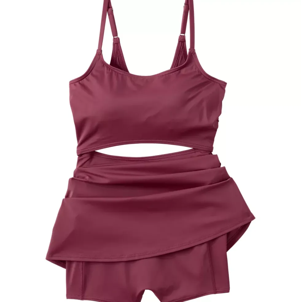 Women's Tugless Monokini Swim Dress Swimsuit