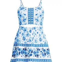 Women's Tugless Monokini Swim Dress Swimsuit