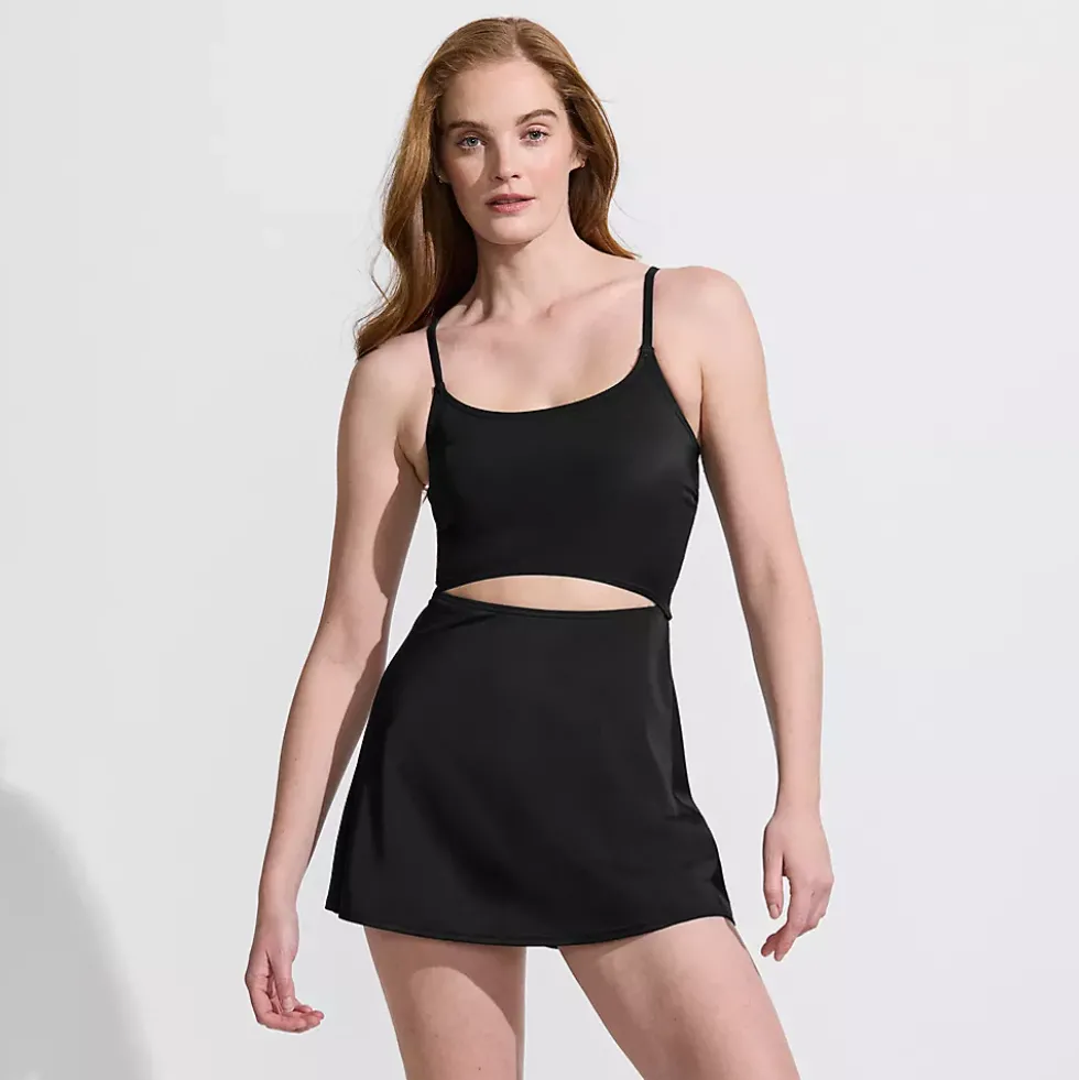 Women's Tugless Monokini Swim Dress Swimsuit