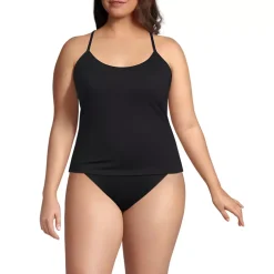 Women's Tugless QuickDry Adjustable Strappy Back Tankini Top