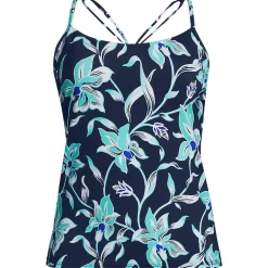 Women's Tugless QuickDry Adjustable Strappy Back Tankini Top