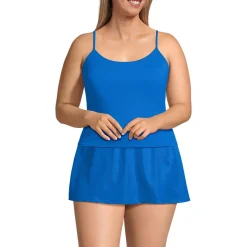 Women's Tugless QuickDry Adjustable Strappy Back Tankini Top