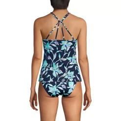 Women's Tugless QuickDry Adjustable Strappy Back Tankini Top