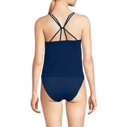 Women's Tugless QuickDry Adjustable Strappy Back Tankini Top