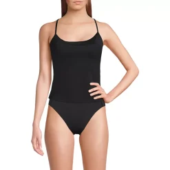 Women's Tugless QuickDry Adjustable Strappy Back Tankini Top