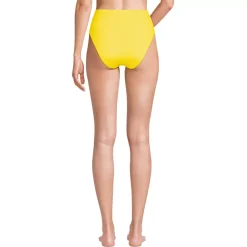 Women's Tugless QuickDry High Waisted High Leg Bikini Bottoms