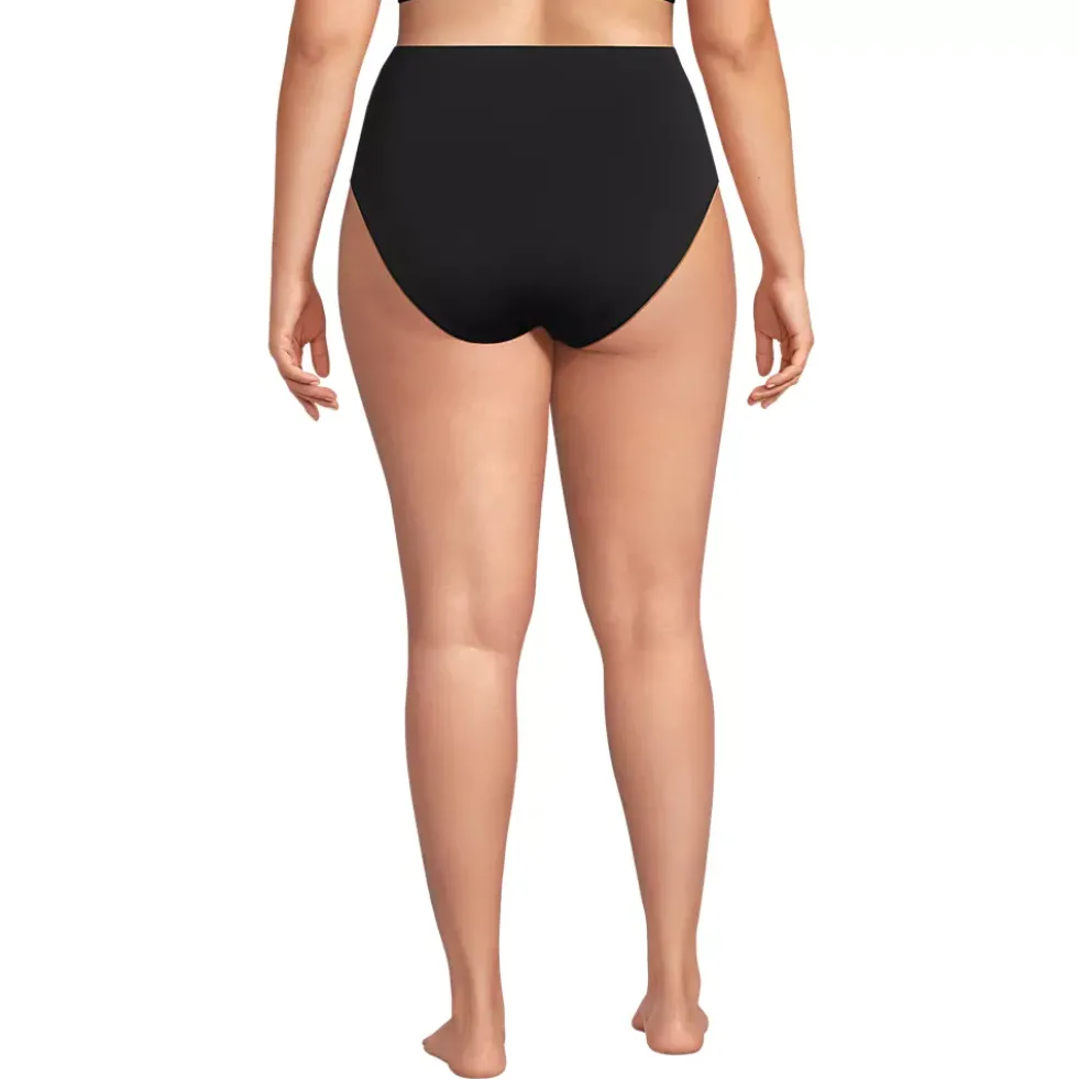 Women's Tugless QuickDry High Waisted High Leg Bikini Bottoms