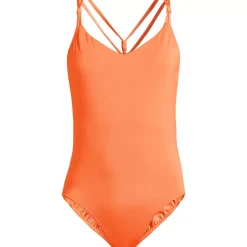 Women's Tugless QuickDry Strappy Back High Leg One Piece