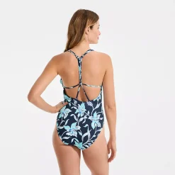 Women's Tugless QuickDry Strappy Back High Leg One Piece