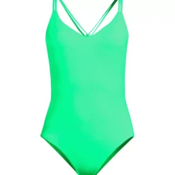 Women's Tugless QuickDry Strappy Back High Leg One Piece