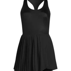 Women's Tugless Racerback Pleated Swim Dress