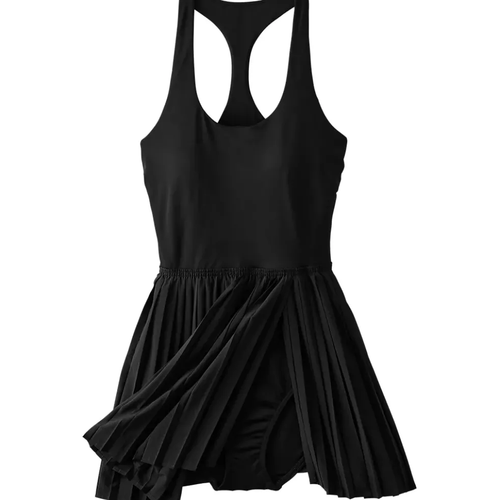 Women's Tugless Racerback Pleated Swim Dress