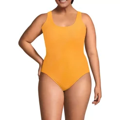 Women's Tugless Ribbed X-Back One Piece Swimsuit