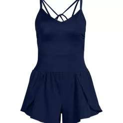 Women's Tugless Strappy X-Back Romper Swimsuit