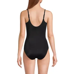 Women's Tugless Thin Strap One Piece Swimsuit