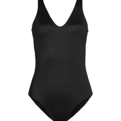 Women's Tugless V-Neck High Leg One Piece Swimsuit