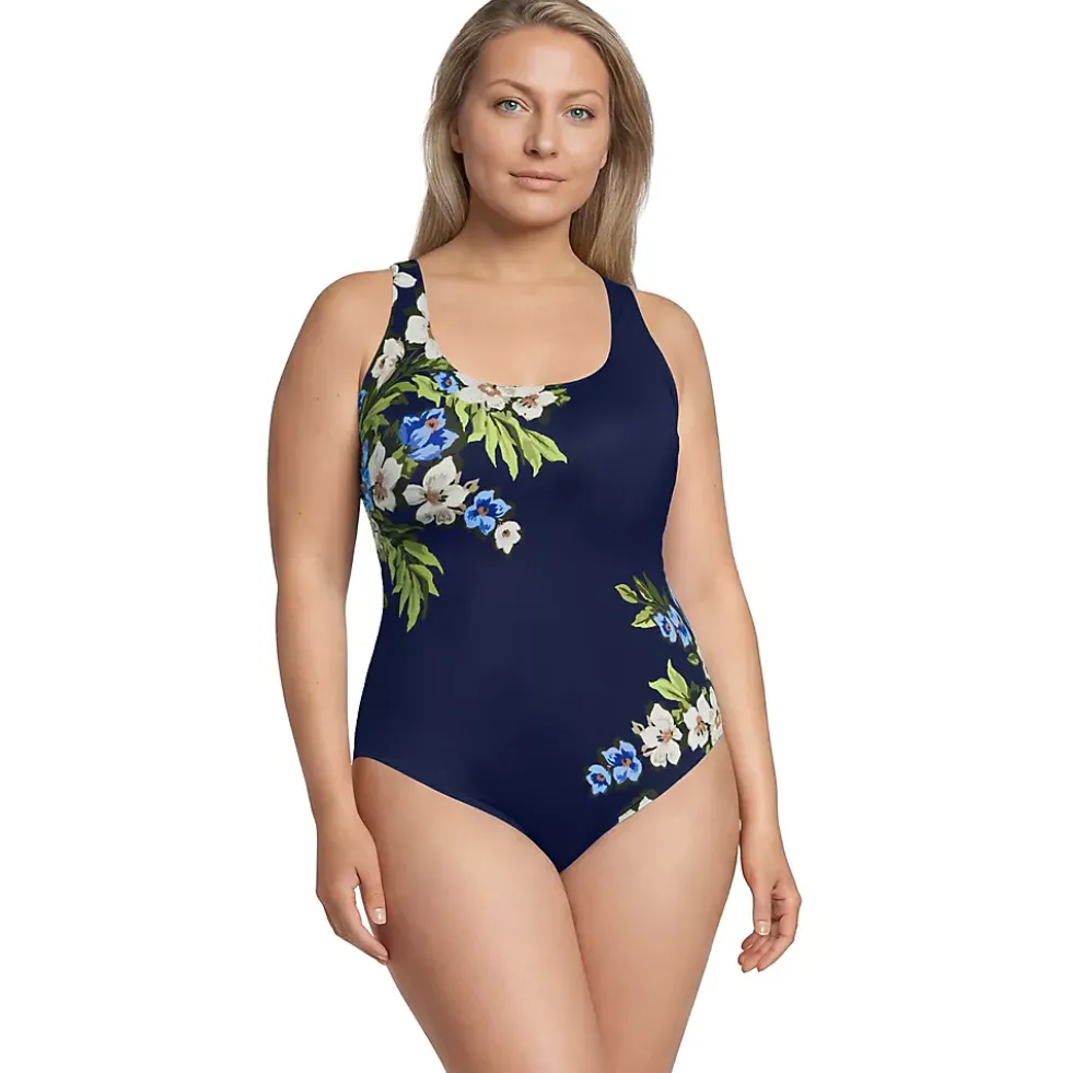 Women's Tugless X-Back One Piece Swimsuit