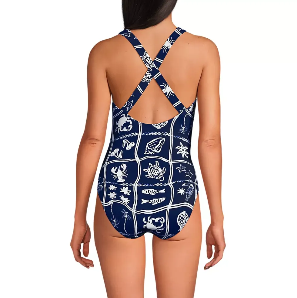 Women's Tugless X-Back One Piece Swimsuit