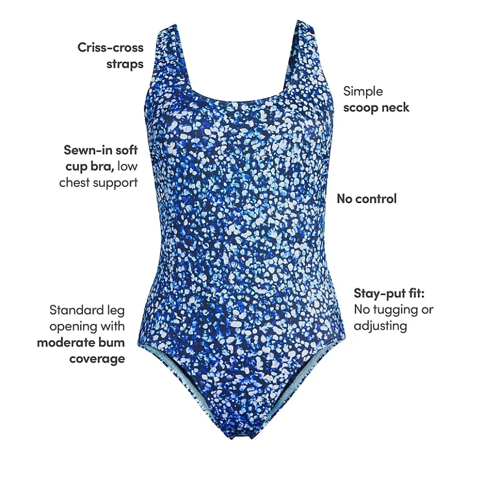 Women's Tugless X-Back One Piece Swimsuit