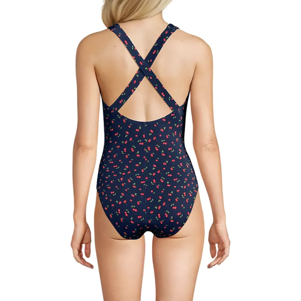 Women's Tugless X-Back One Piece Swimsuit