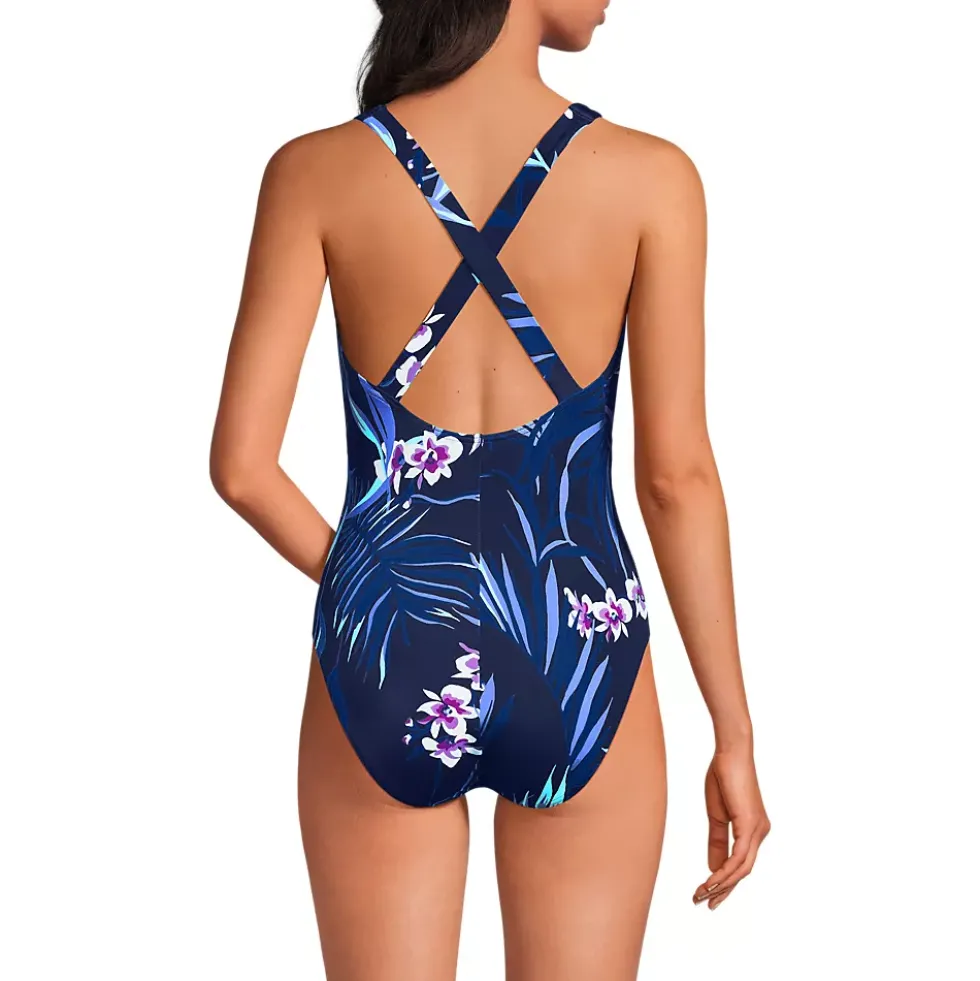 Women's Tugless X-Back One Piece Swimsuit