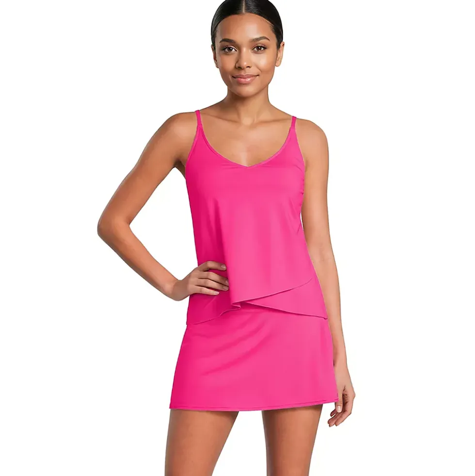 Women's Tulip Hem Tankini Top