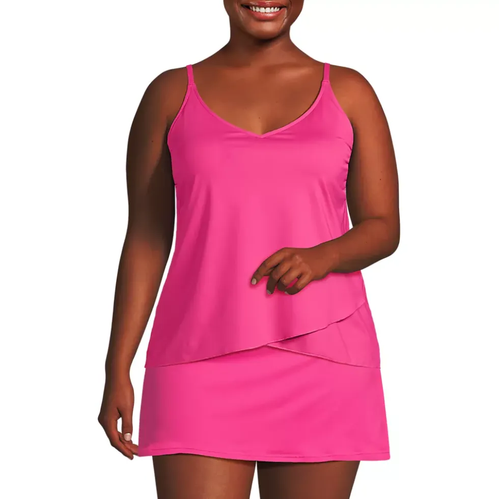 Women's Tulip Hem Tankini Top