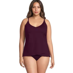 Women's Tulip Hem Tankini Top