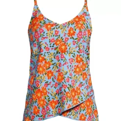 Women's Tulip Hem Tankini Top