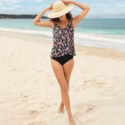 Women's Tulip Hem Tankini Top Print