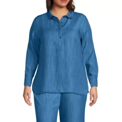 Women's Twill TENCEL™ Fiber Popover Shirt
