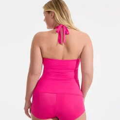 Women's Twist Halter Tankini Top