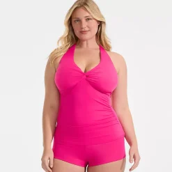 Women's Twist Halter Tankini Top