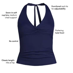 Women's Twist Halter Tankini Top
