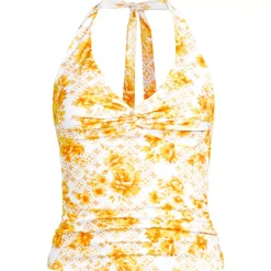 Women's Twist Halter Tankini Top