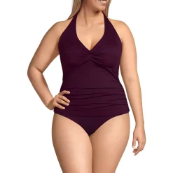 Women's Twist Halter Tankini Top