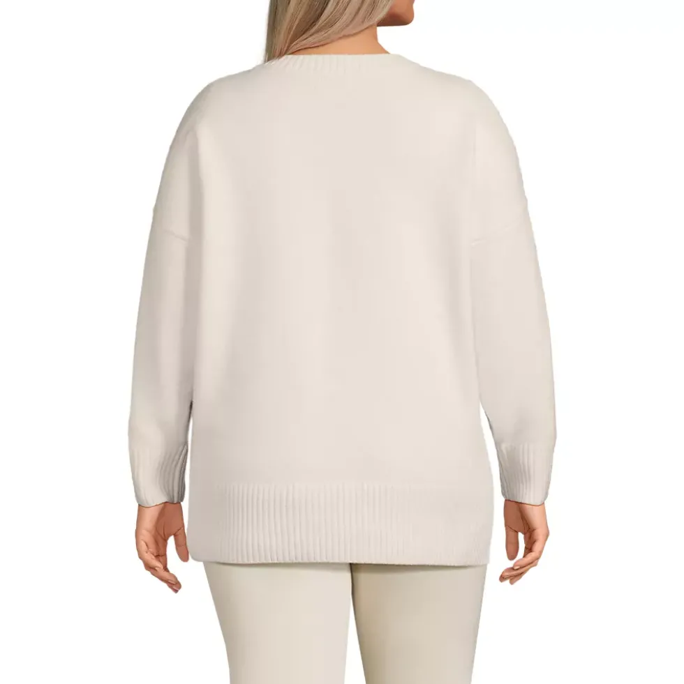 Women's Ultrasoft Crew Neck Hi Low Hem Tunic Sweater