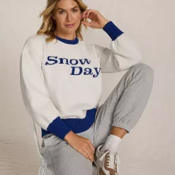 Women's Ultrasoft Placed Jacquard Jersey Crew Neck Sweater