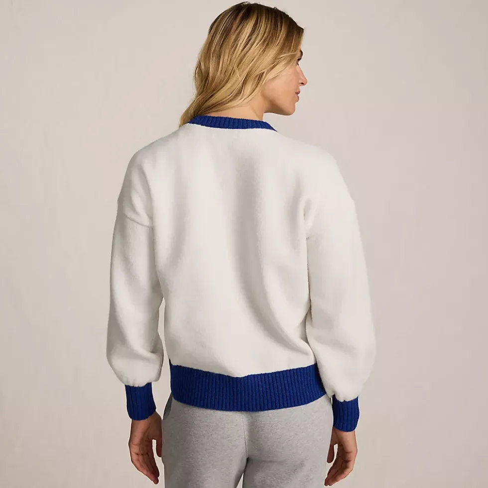 Women's Ultrasoft Placed Jacquard Jersey Crew Neck Sweater
